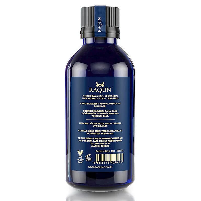 Raqun Süßes Mandelöl 100ml - Reines Aromatherapieöl
