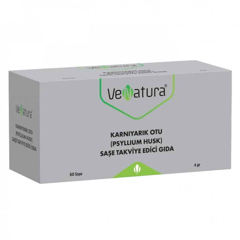 VeNatura Schwarze Flohsamenschalen Ergänzung - 60 Beutel