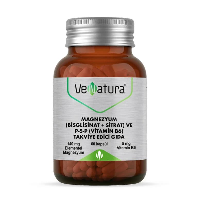 VeNatura Magnesium Bisglycinat & P5P Kapseln - 60 Stück