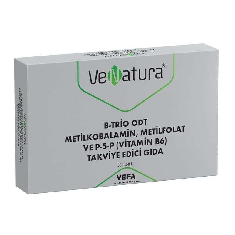 VeNatura B-Trio ODT: Methylcobalamin, Folat &amp; P-5-P 30 Tabletten