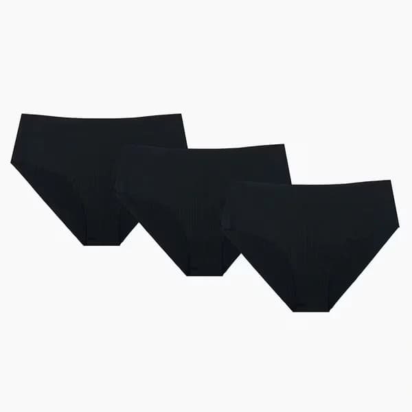 NBB Laser Cut Schwarze Panties 3er-Pack