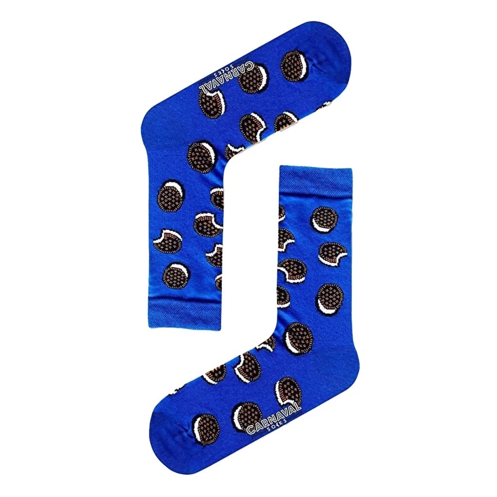 Bunte Baumwollsocken mit Carnaval-Oreo-Muster für Komfort