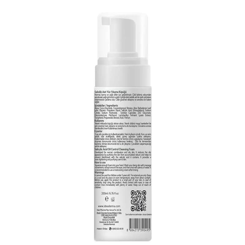 İdea Derma Salicylsäure Gesichtsreiniger Schaum 200ml