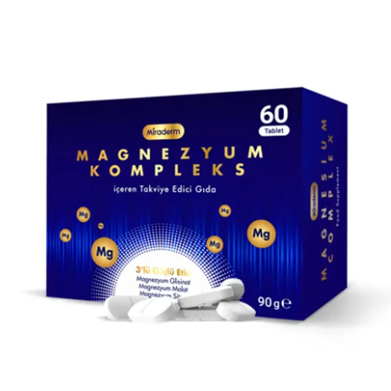 Miraderm Magnesium Komplex Nahrungsergänzung - 60 Tabletten