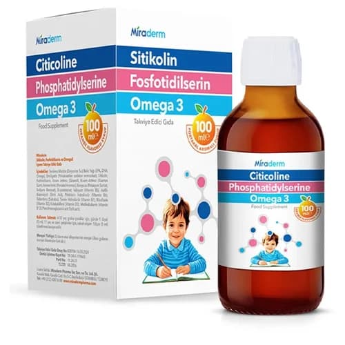 Miraderm Omega 3 Sirup mit Citicolin &amp; Phosphatidylserin 100ml
