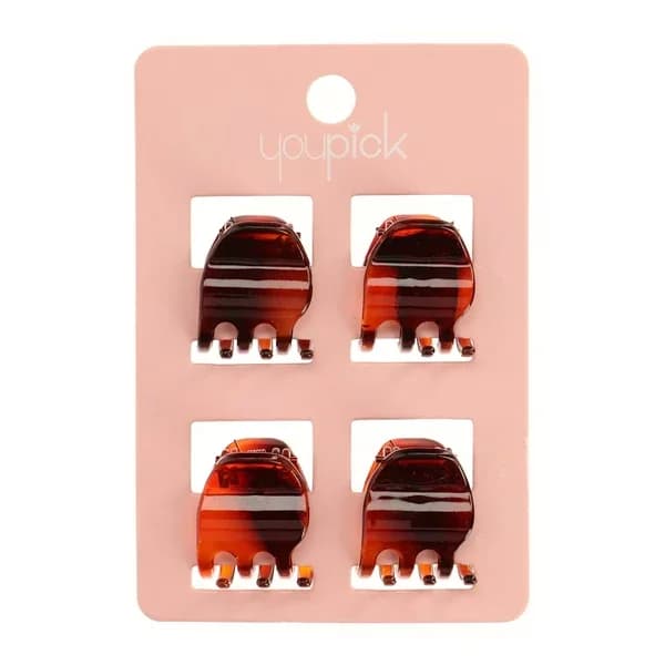 Youpick 4-teiliges braunes Schnappverschluss-Set von Youpick für sicheres Befestigen