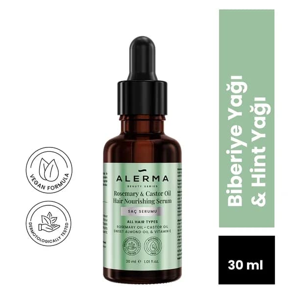 Alerma Nährendes Rosmarin- und Rizinusöl-Haarserum 30ml