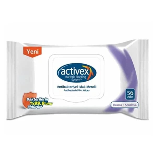 Activex Antibakterielle Feuchttücher - 56 Stück