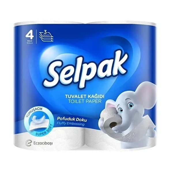 Selpak 3-lagige Küchenpapier - super saugfähig und langlebig 4er-Pack
