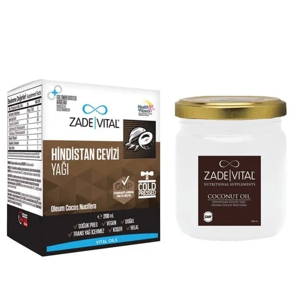 Kokosöl 200ml von Zade Vital - Natürliche Gesundheit & Hautpflege