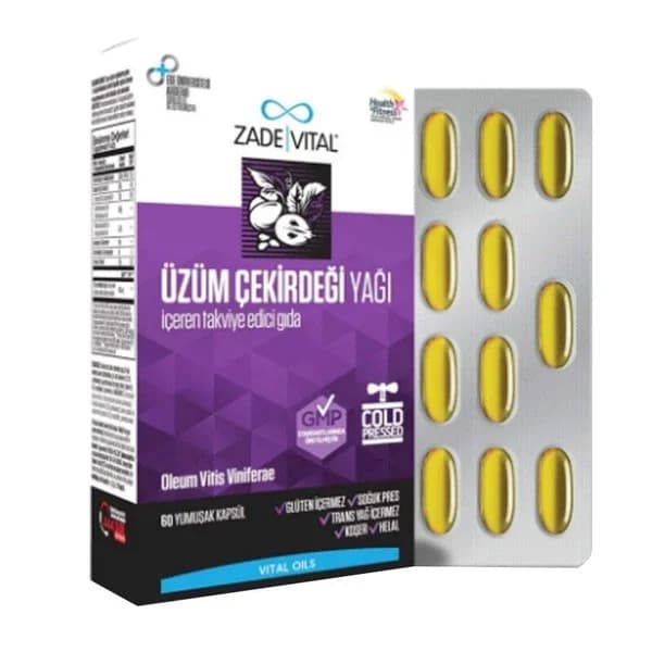 Traubenkernöl 500 mg von Zade Vital - Antioxidative Unterstützung Kapseln