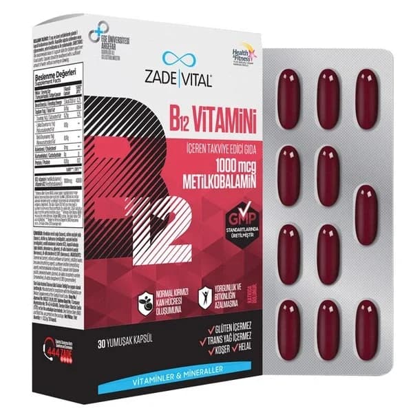 Zade Vital B12 Vitamin 30 Weichkapseln