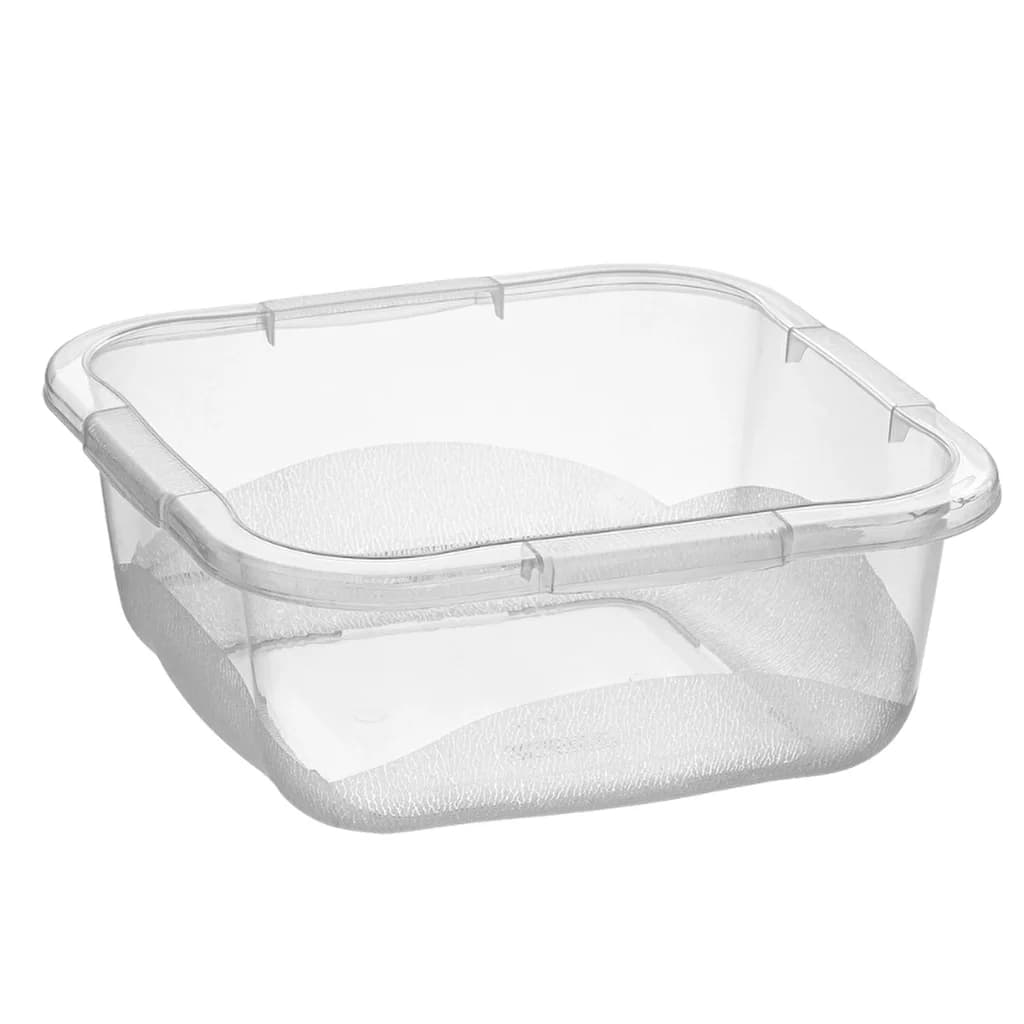 Bee Home 3,5L Transparente Quadratische Lebensmittelsichere Schüssel - 24,5cm