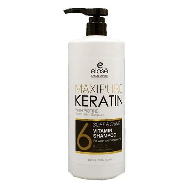 Elose Keratin Shampoo 1000ml - Stärken & Wiederherstellen von Glanz