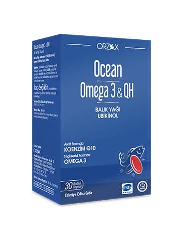 Orzax Ocean Omega 3 &amp; QH Kapseln für Herz