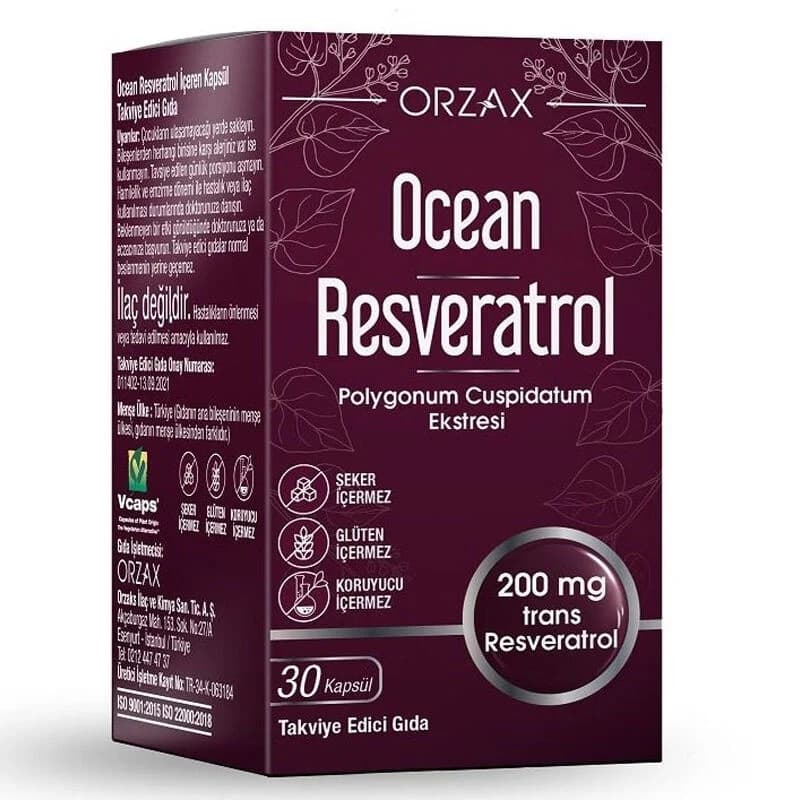 Orzax Ocean Resveratrol Antioxidans 30 Kapseln
