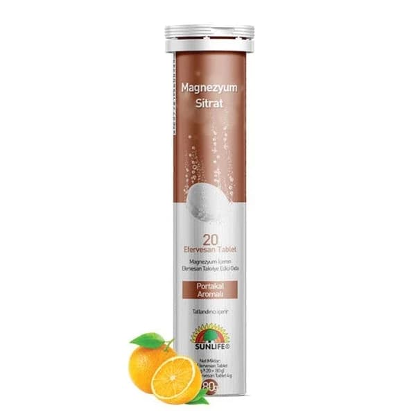 Sonnenleben Brause-Magnesiumcitrat-Tabletten – 20 Stück