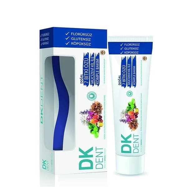 Dermokil DK Dent 7 Pflanzenextrakt Zahnpasta & Zahnbürsten Set
