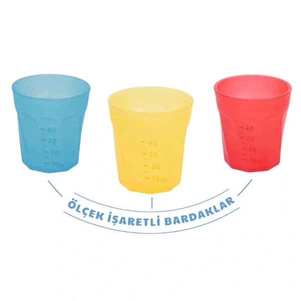 Mycey Mini Babybecher Set - 3 BPA-freie Trainingsbecher für 4+ Monate