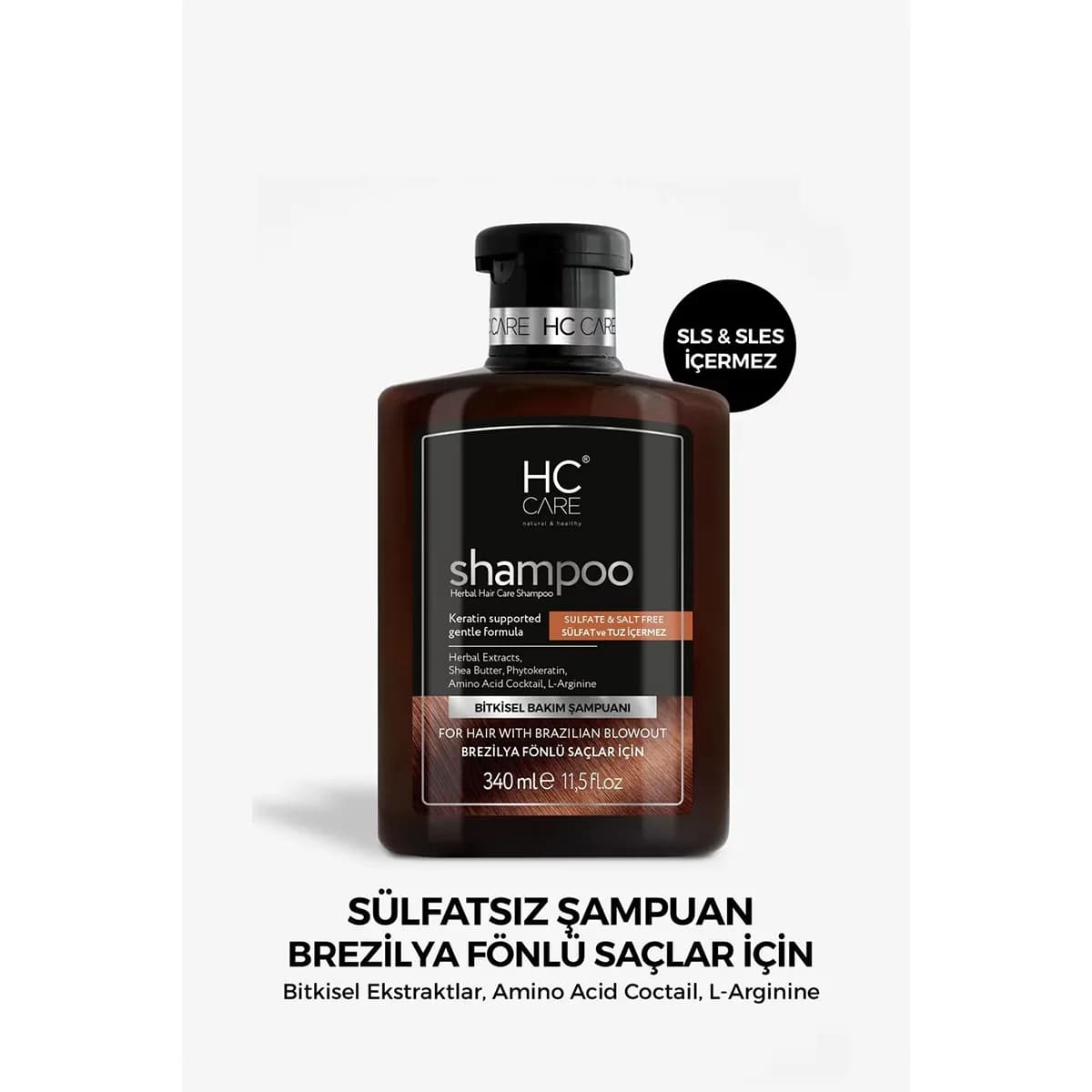 HC Care Brasilianisches Glättungs-Shampoo - Sulfatfrei 340ml
