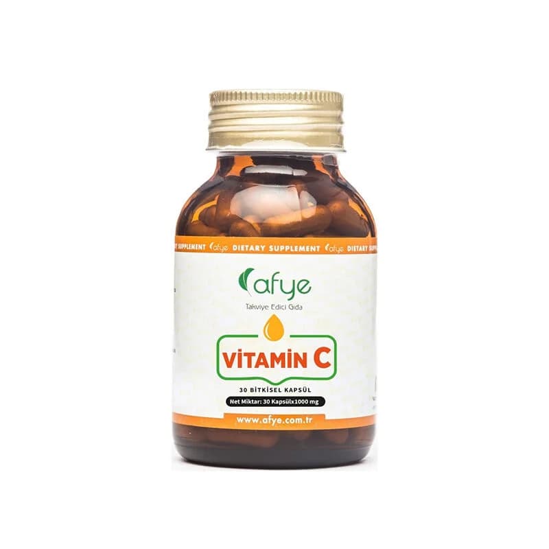 Afye Vitamin C Kapseln - Immunsupport &amp; Hautgesundheit, 30 Stück
