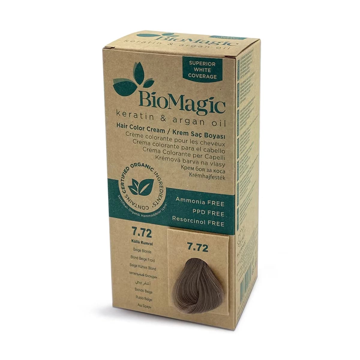 Biomagic Aschbraun Haarfarbe Nr. 7.72