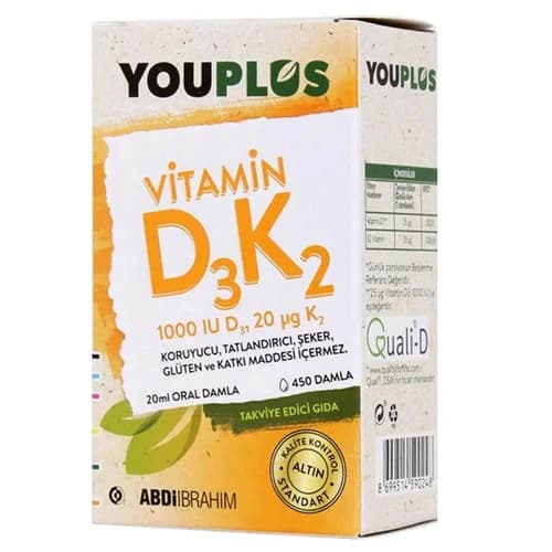 Youplus Vitamin D3K2 Flüssigpräparat - 20 ml
