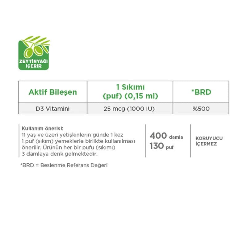 Dynavit Vitamin D3 1000 IE Nahrungsergänzungsmittel - 20ml