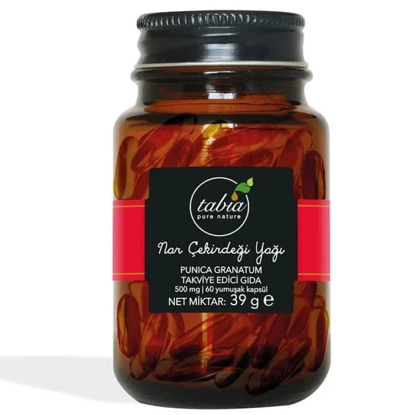 Tabia Granatapfelkernöl 500mg - 60 Antioxidant-Kapseln