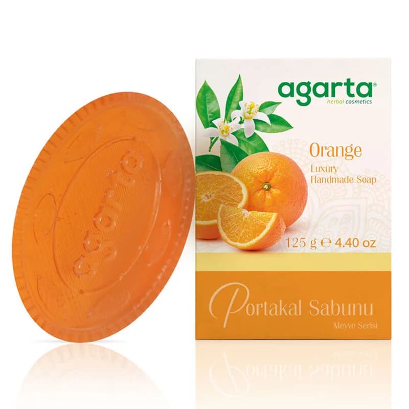 Agartha Orangenseife 125g - Erfrischender Zitrusreiniger