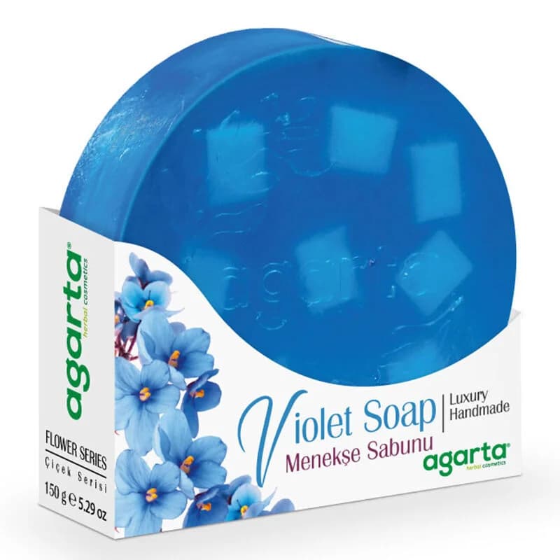 Agartha Violette Seife 150g - Nährender Reiniger mit Duft