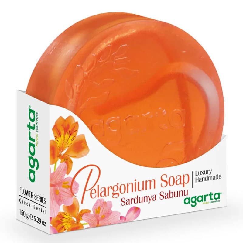Agarta Geranienseife 150g - Blumiger Belebender Reiniger