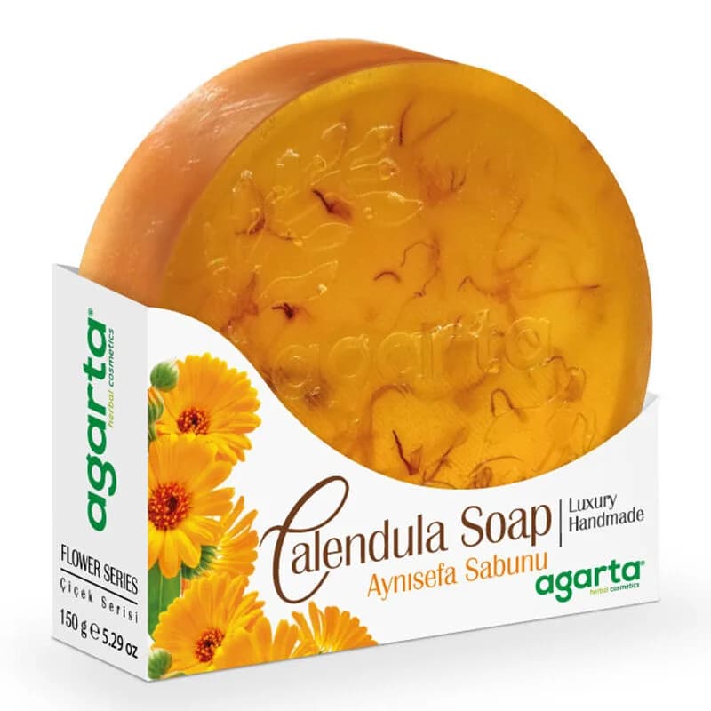 Agarta Ringelblumenseife 150g - Beruhigender natürlicher Reiniger