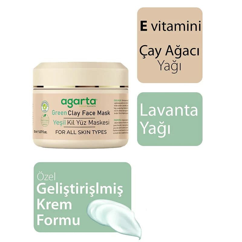 Agarta Grüne Ton Gesichtsmaske 150ml