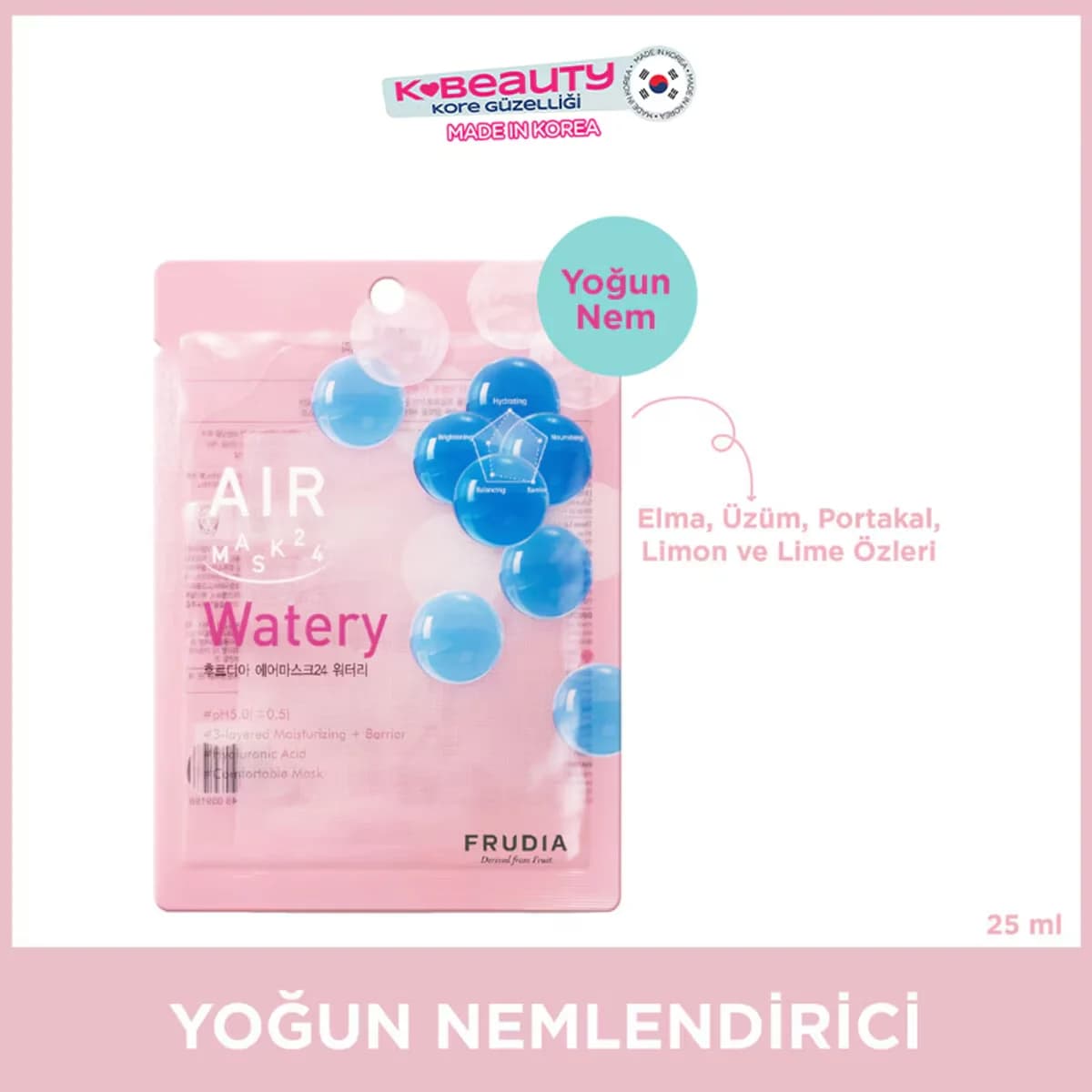 Frudia Air Watery 3-Layer Feuchtigkeitsgesichtsmaske 25ml