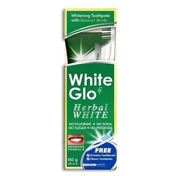 White Glo Kräuterfrische Whitening Zahnpasta 150g