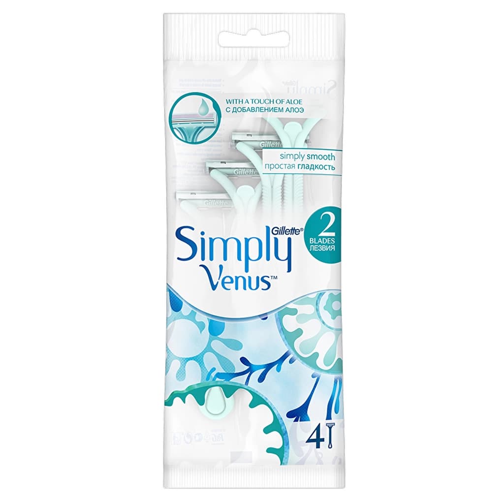 Gillette Simply Venus 2 disposable Women's Razor 4-pack