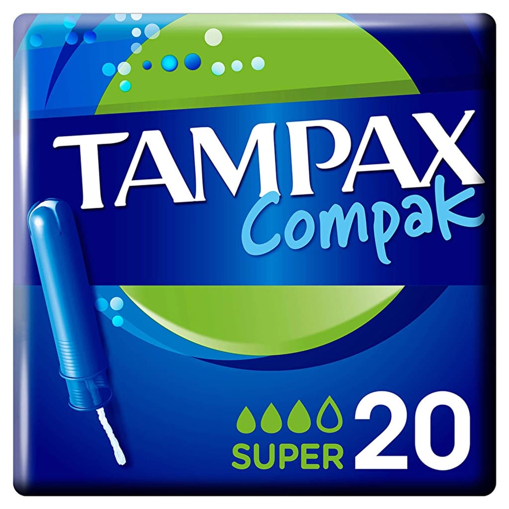 Tampax Compak Super Applicator Tampons 20 pcs