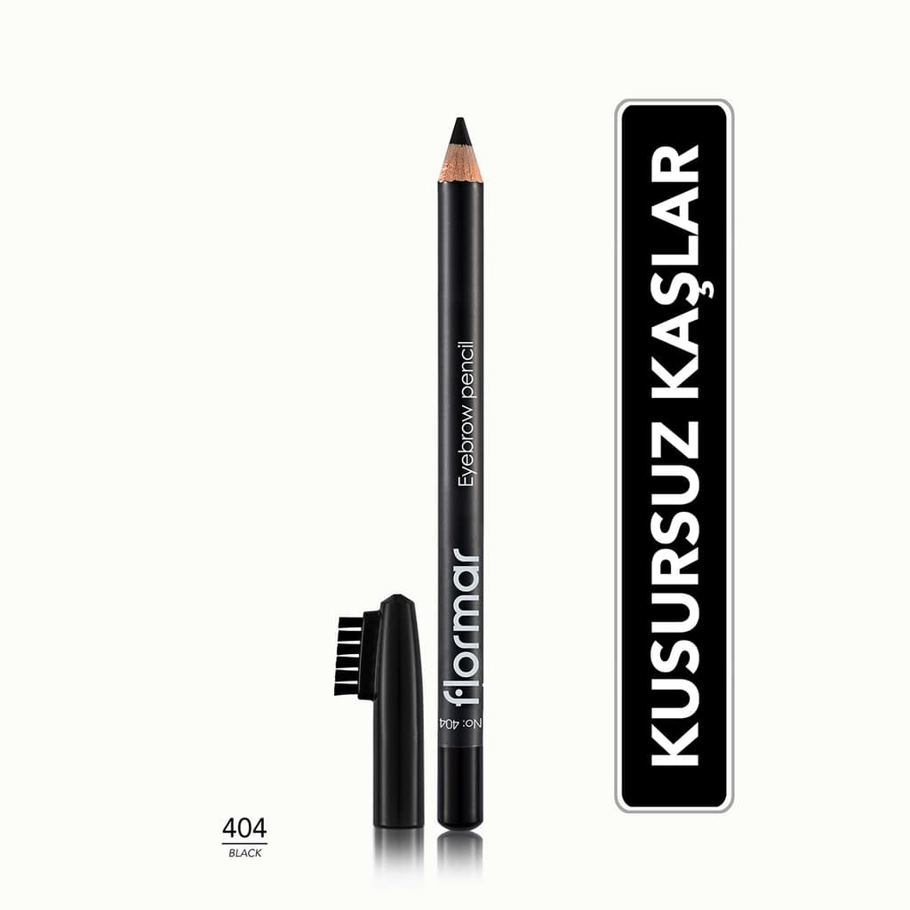 Flormar Soft Tip And Blending Brush Eyebrow Pencil 404 black