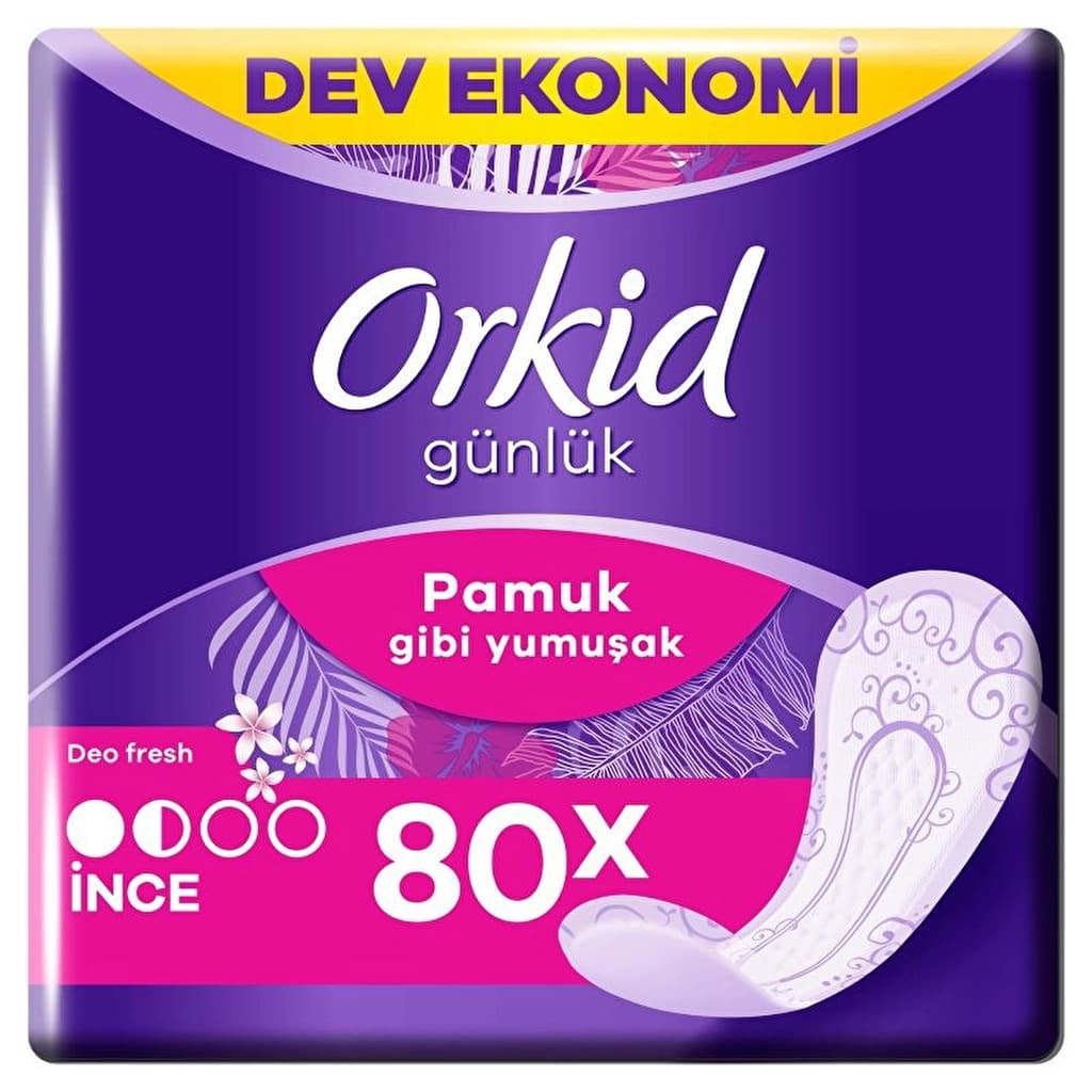 Orkid Leaf Cotton Daily Pad Deo Fresh Giant Economy Pack 80 pads