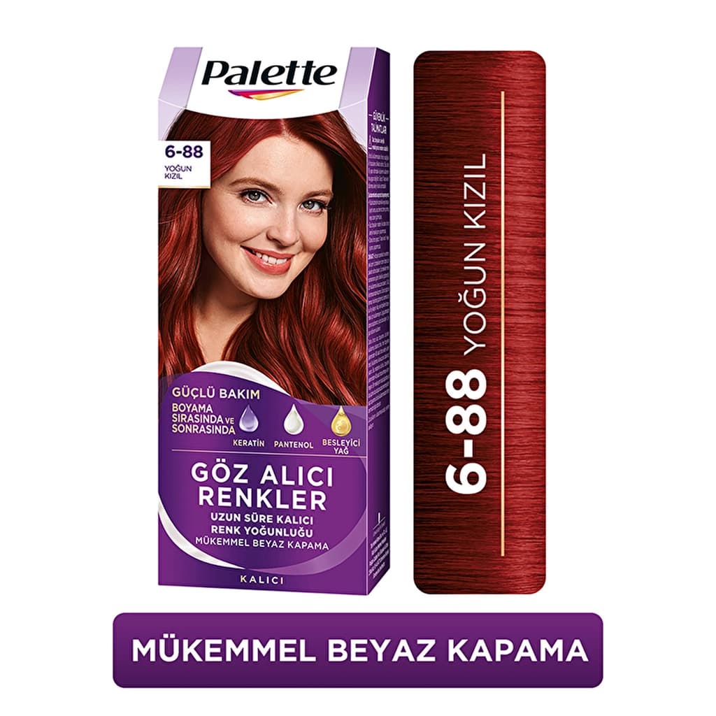 Palette Eye-catching Colors Hair Dye 6-88 intense Red