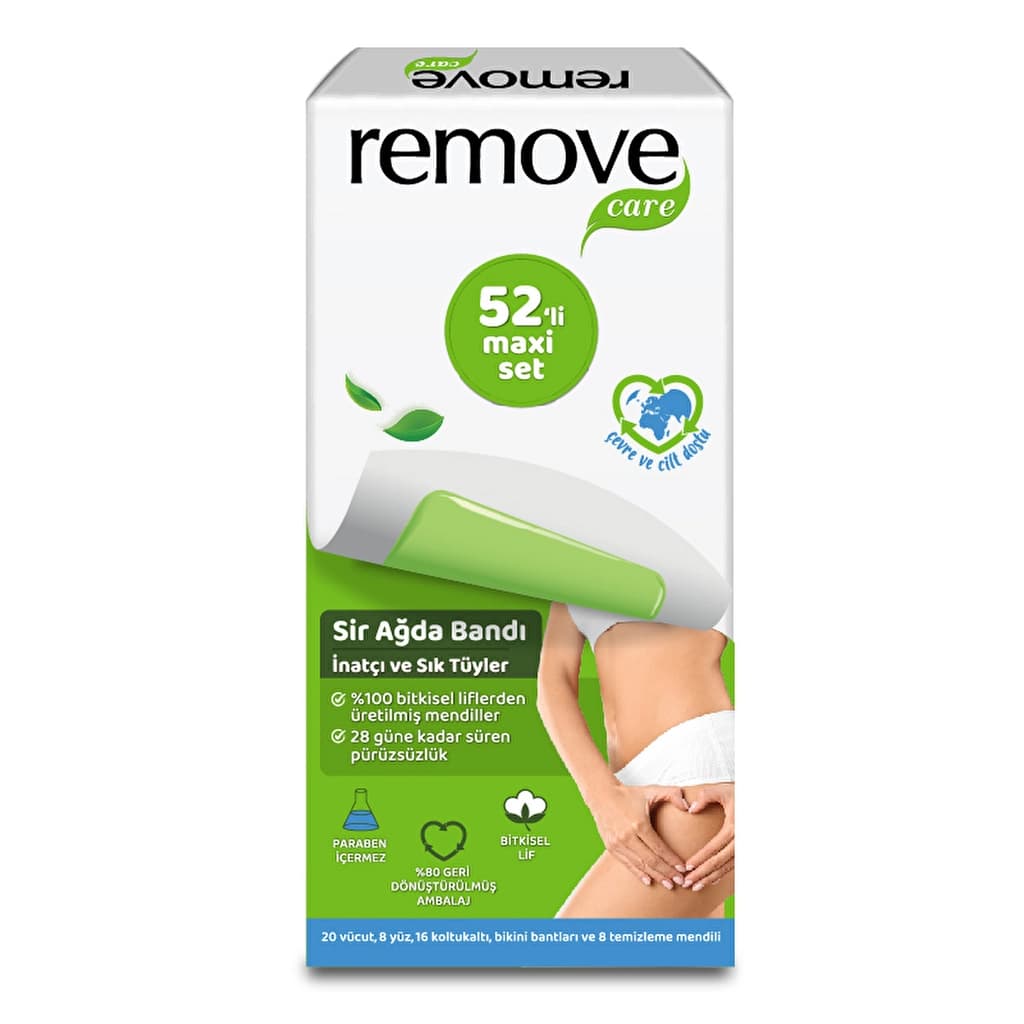 Remove Care Maxi Set Stubborn And Thick Hair Wax Strips 52 pcs