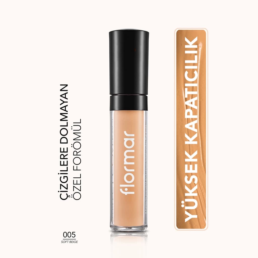 Flormar Perfect Coverage Lightweight Concealer 005 soft Beige: Warm Undertone