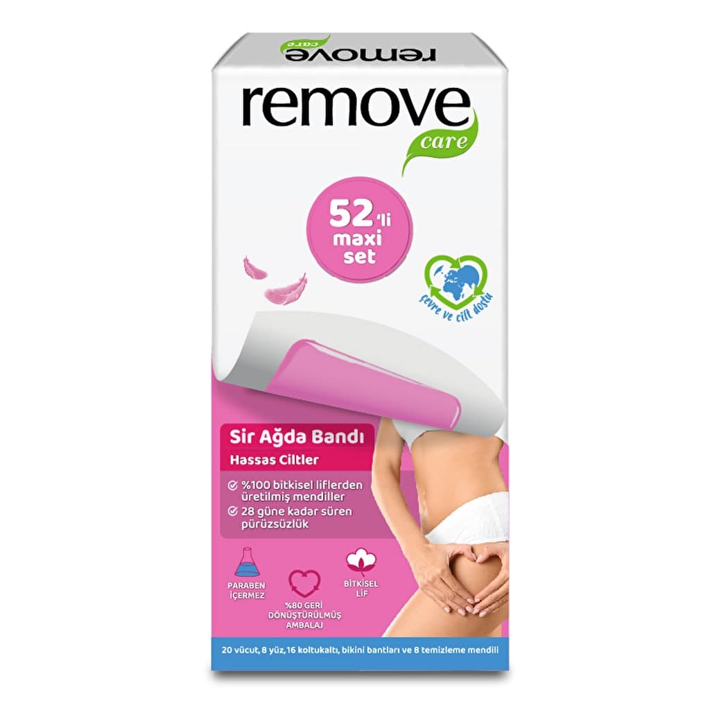 Remove Care Maxi Set Sensitive Skin Wax Strips 52 pcs