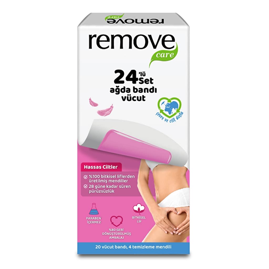 Remove Care Body Wax Strips Sensitive Skin 24 pcs