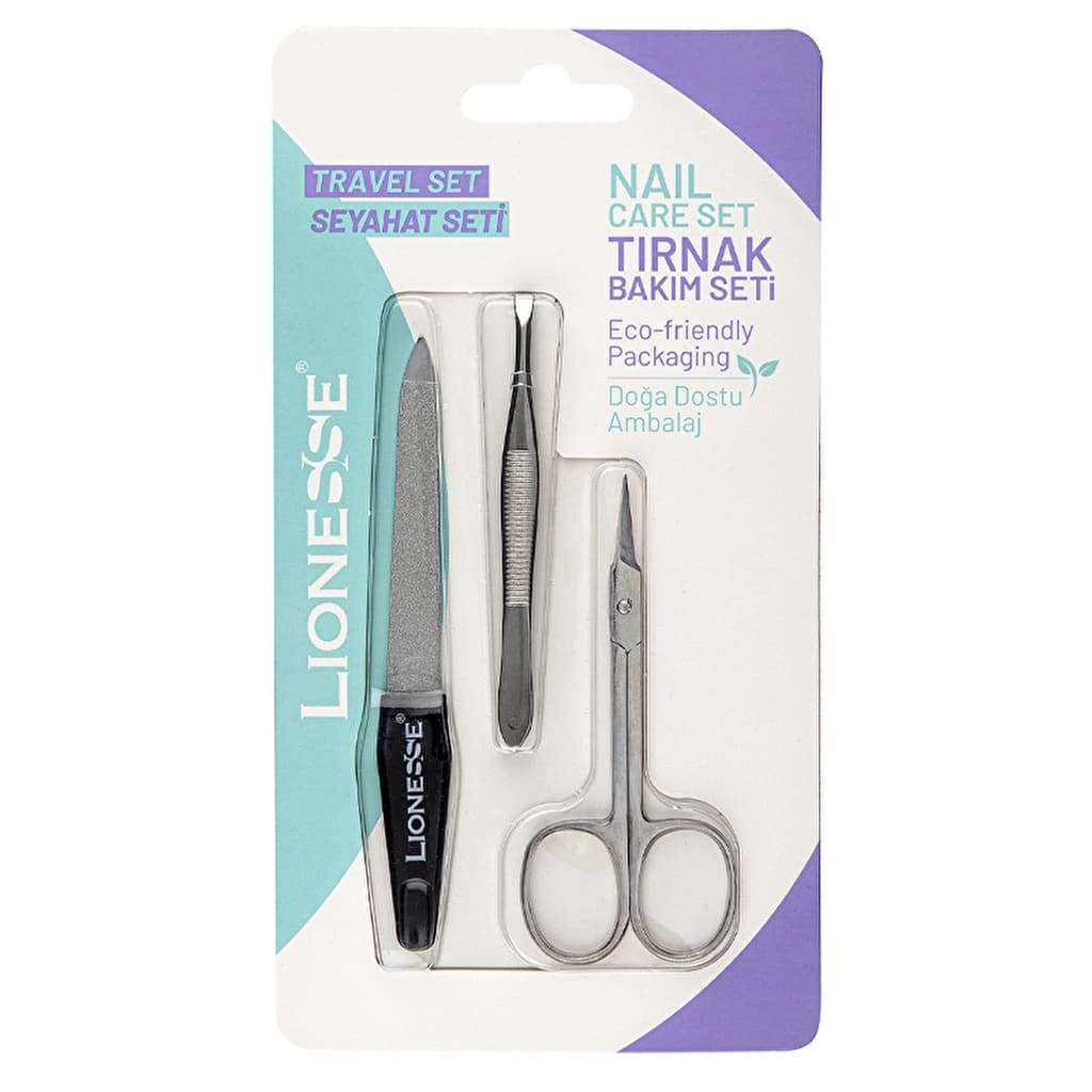 Lionesse Triple Personal Care Set 7912 (rasp - Scissors - Tweezers)