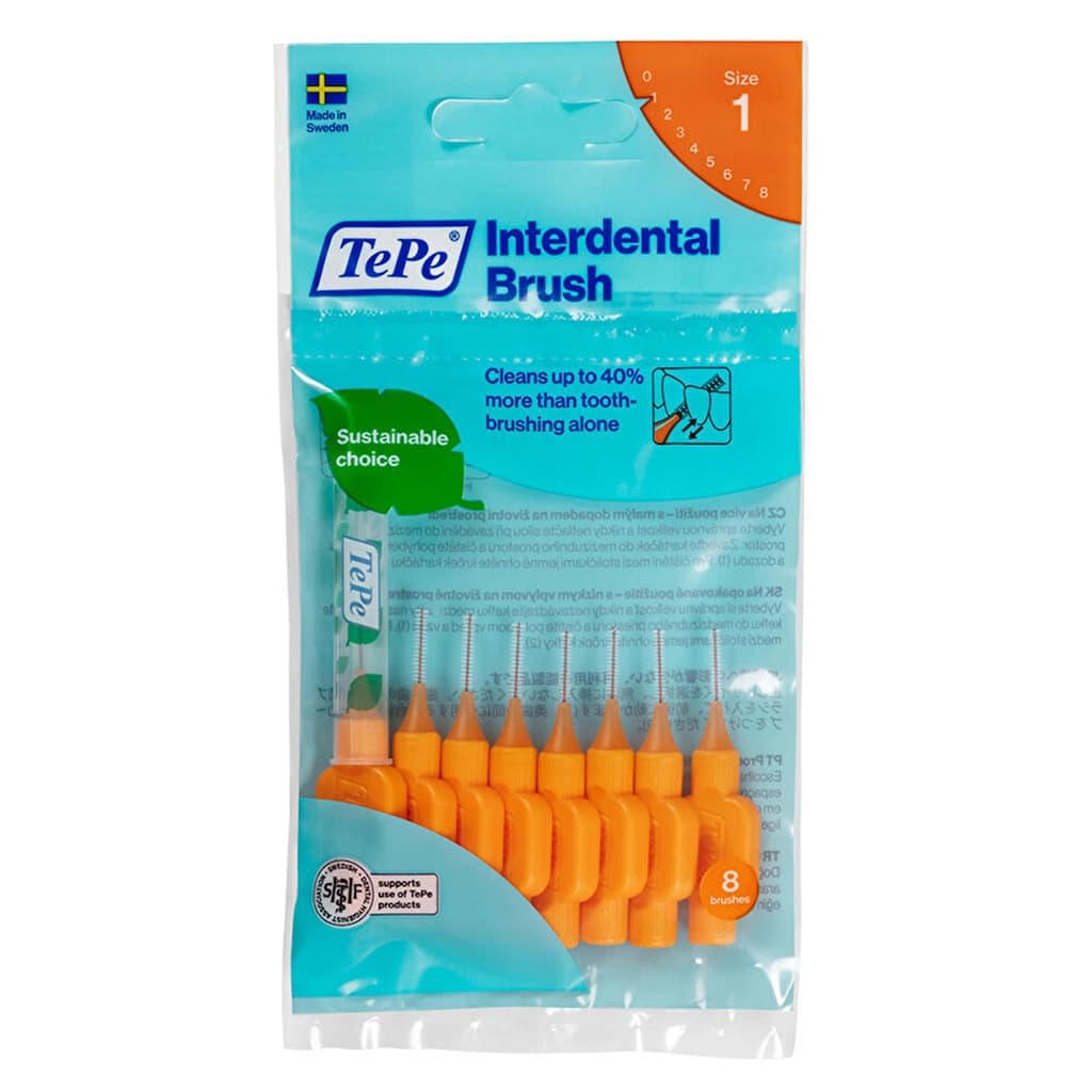 Tepe Interface Brush 0.45 mm Orange 8 pcs