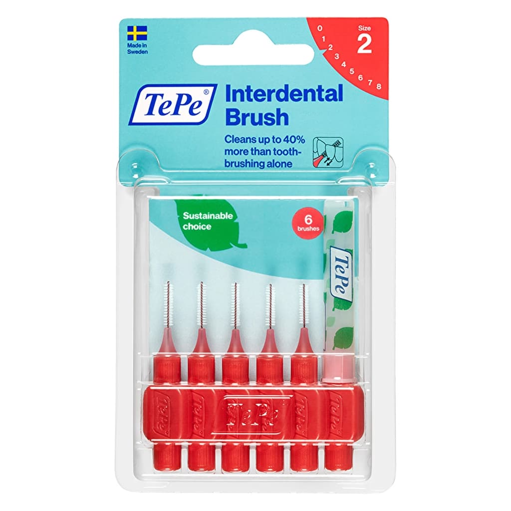Tepe Blister Interdental Brush 0.5 mm Red 6 pack