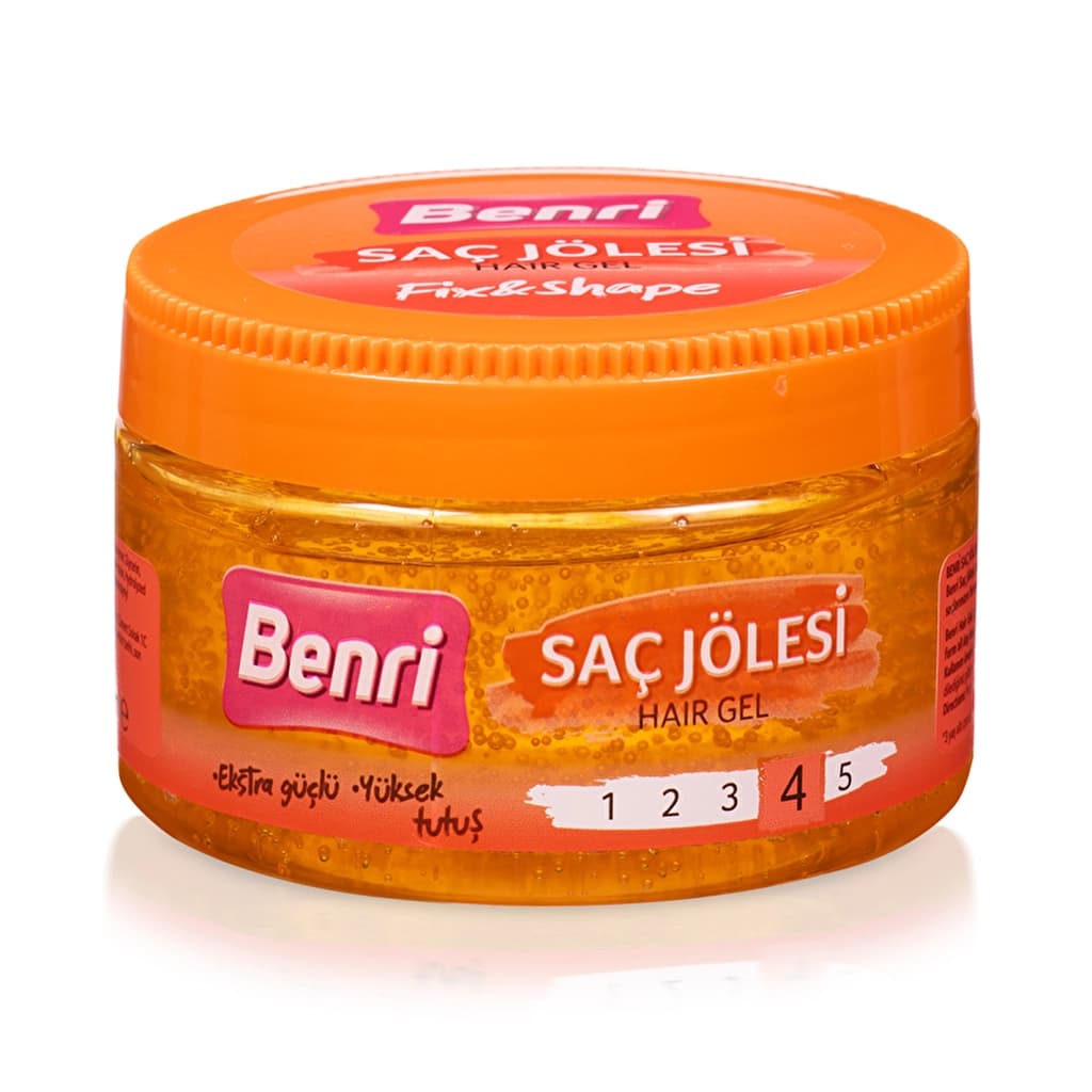 Benri Hair Gel 250 ml - Strong Hold, Shine & Curly Style