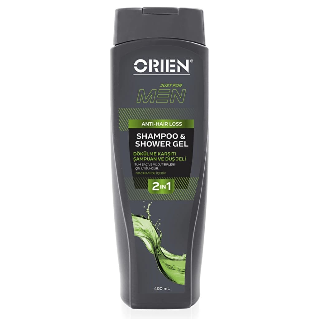Orien Men 2 in 1 anti Hair Loss Shampoo &amp; Shower Gel 400 ml